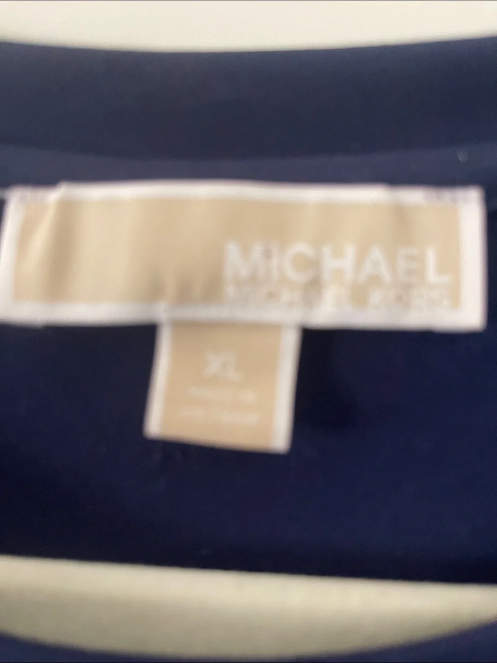 Michael Kors Navy Layered Ruffle Sleeve Midi Dress